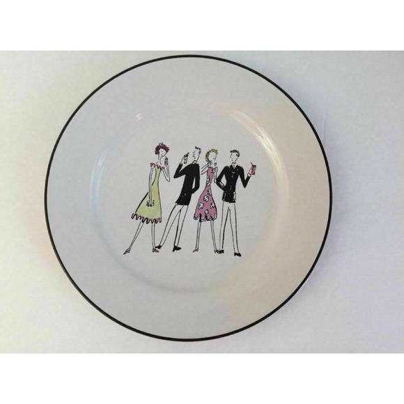Set of 4 Rosanna Ceramic Salad Plates A Woman's Work is Never Done 8" - Picture 7 of 13